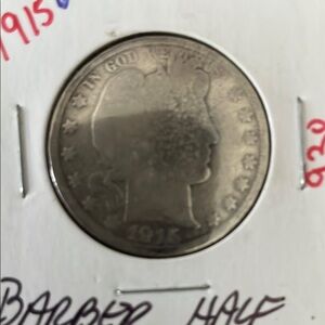 1915 D Barber Half dollar
